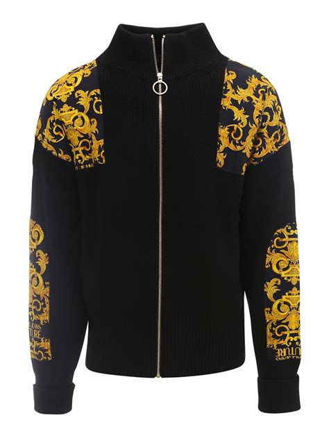 versace cardigan mens
